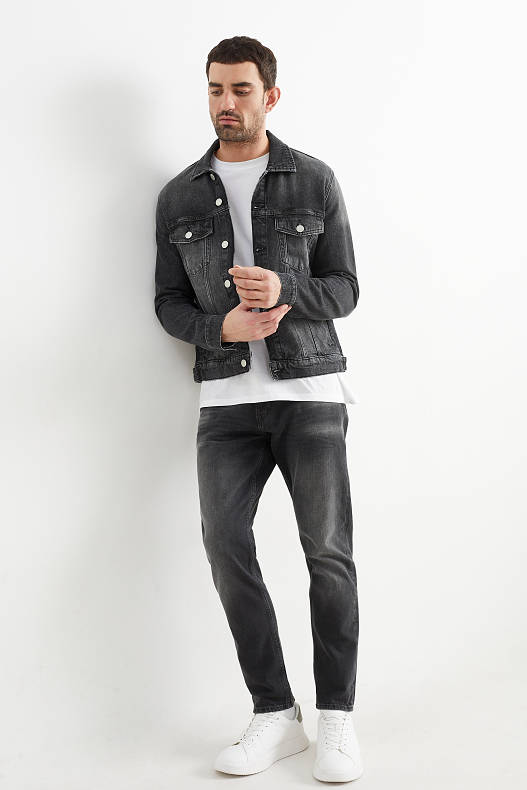 Muži - Slim tapered jeans - LYCRA® - černá