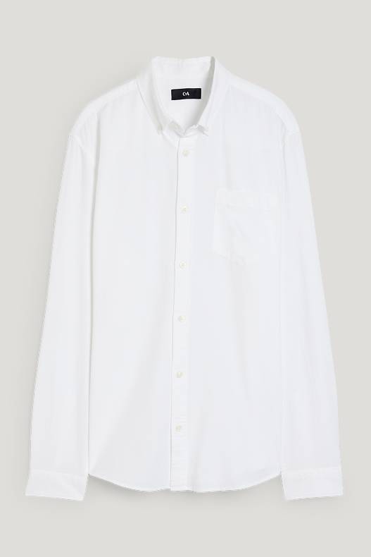 Homes - Camisa Oxford - regular fit - button-down - blanc