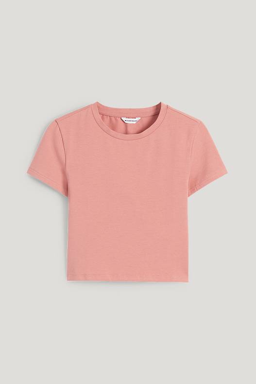 Femme - CLOCKHOUSE - T-shirt court - rose foncé