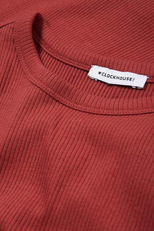 CLOCKHOUSE - CLOCKHOUSE - T-shirt court - rouge foncé