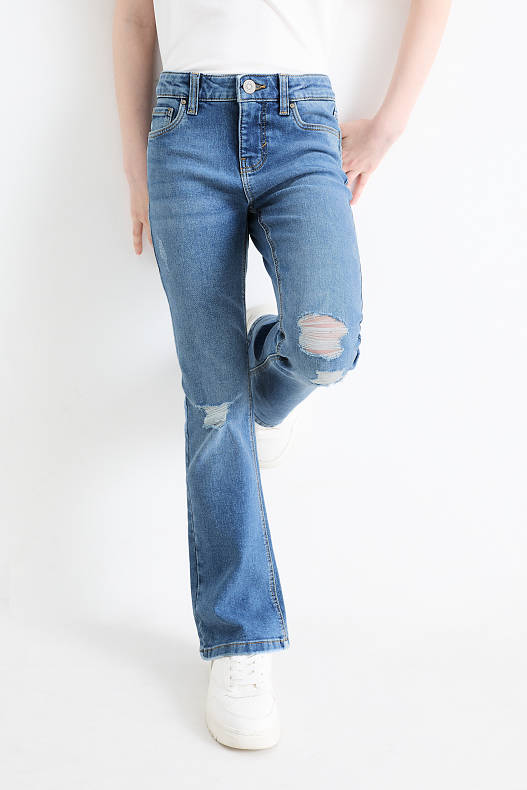 #wearthechange - Flared jeans - LYCRA® - denim-albastru