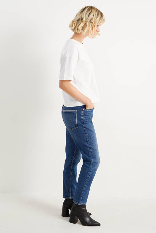 Rebaixes - Boyfriend jeans - mid waist - LYCRA® - texà blau
