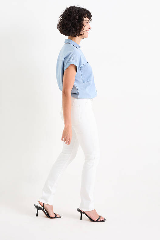 #wearthechange - Slim jeans - mid waist - shaping jeans - Flex - LYCRA® - blanc trencat
