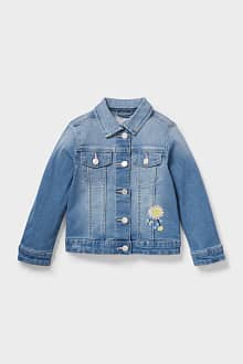 a brand denim jacket