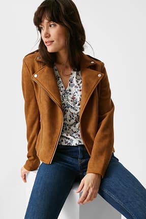 pg field mock leather jacket