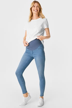 Dżinsy ciążowe - jegging jeans - bawełna bio