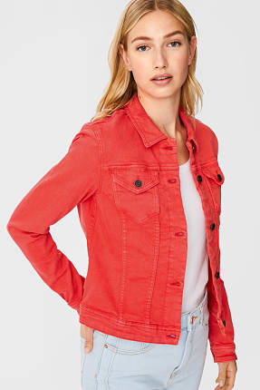 red denim jacket womens