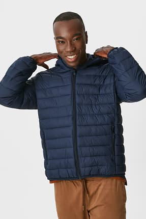 grey and blue jacket