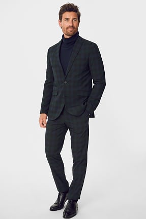 Mix-and-match suit trousers - slim fit - check