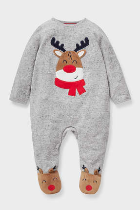Świąteczna piżama niemowlęca - bawełna bio