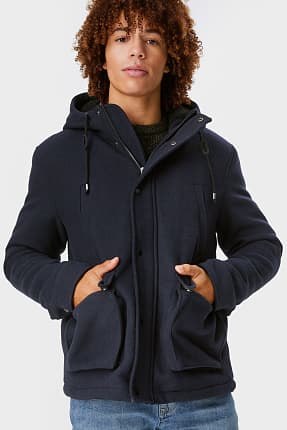 grey jacket with hood