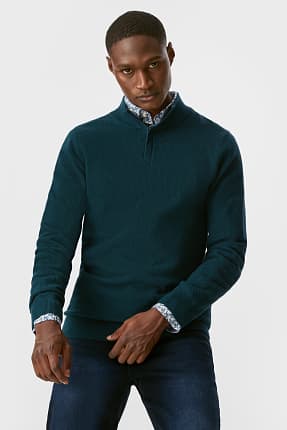 Jumper and shirt - regular fit - button-down collar