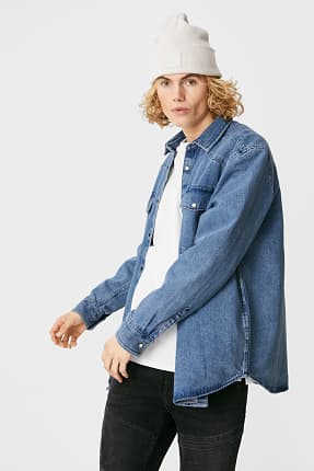 camisa jeans clock house