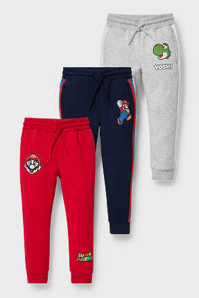 Confezione da 3 - Super Mario - pantaloni sportivi.