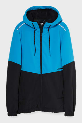 blue and black jacket