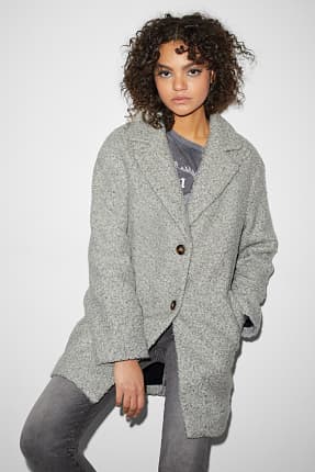 boucle coat old navy