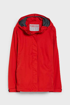 red jacket without hood