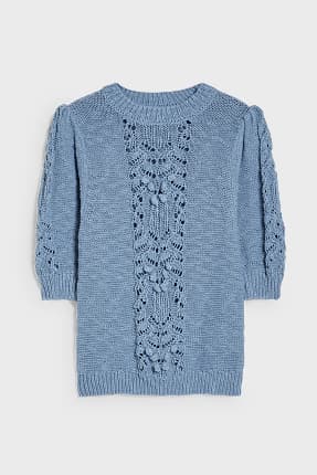 blue and white jumper womens