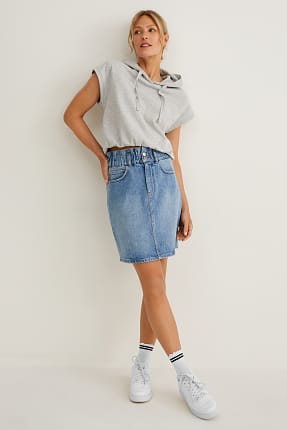 denim short skirts online