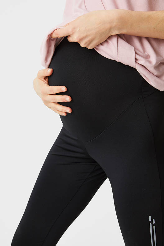 Dames - Zwangerschapssportlegging - gerecycled - zwart