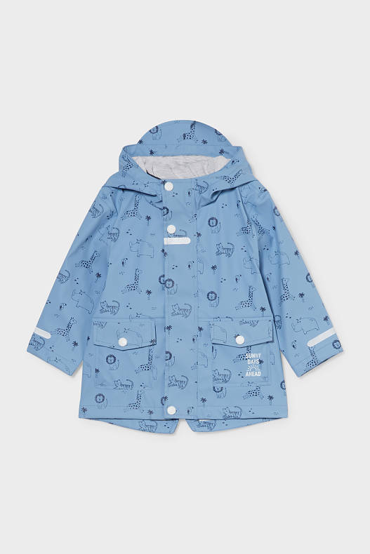 Tendance - Veste de pluie à capuche pour bébé - bleu