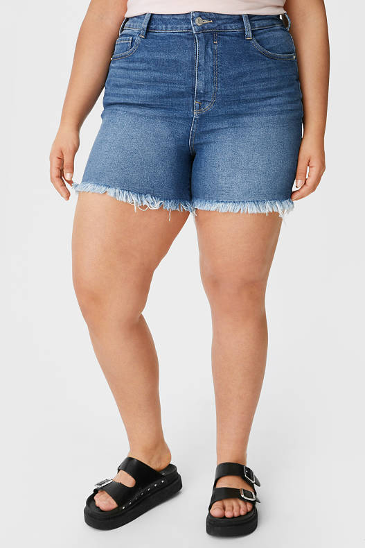 Sale - CLOCKHOUSE - korte spijkerbroek - gerecycled - jeansblauw
