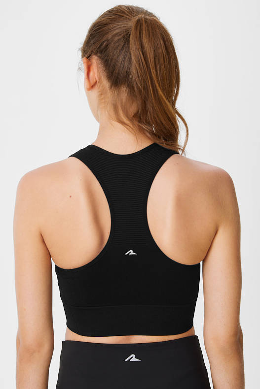 Women - Sports bra - padded - yoga - black