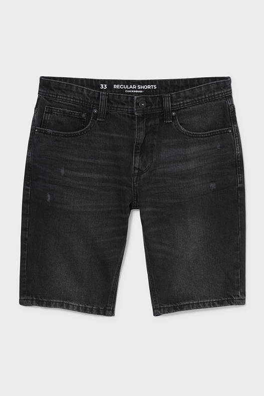Soldes - CLOCKHOUSE - short en jean - jean gris