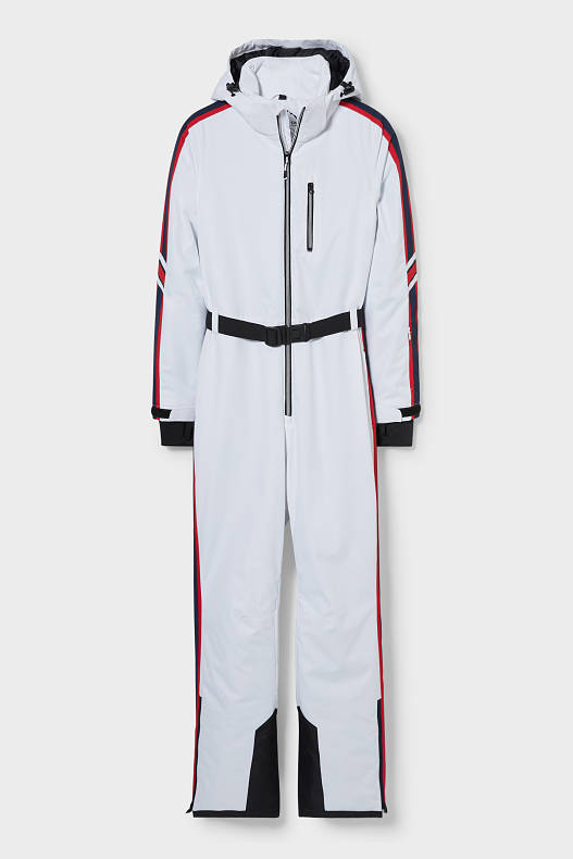 Women - Ski suit with hood - white