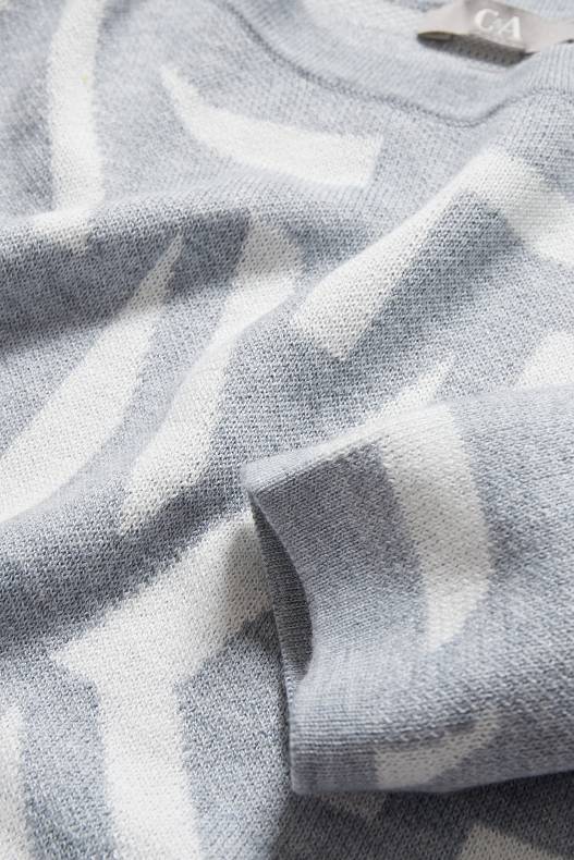 Tendenze - Maglione in maglia fine - da materiali riciclati - grigio chiaro melange
