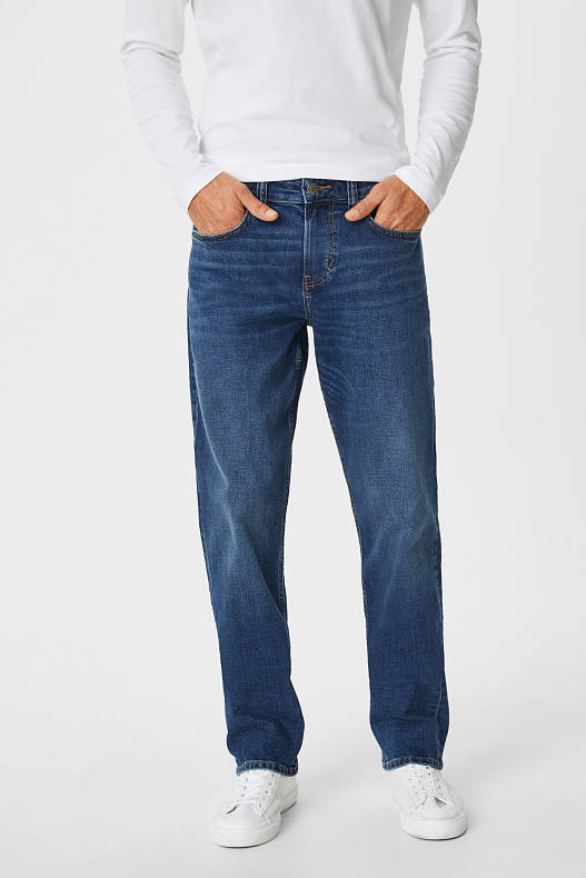 Heren - Straight jeans - biokatoen - jeansblauw