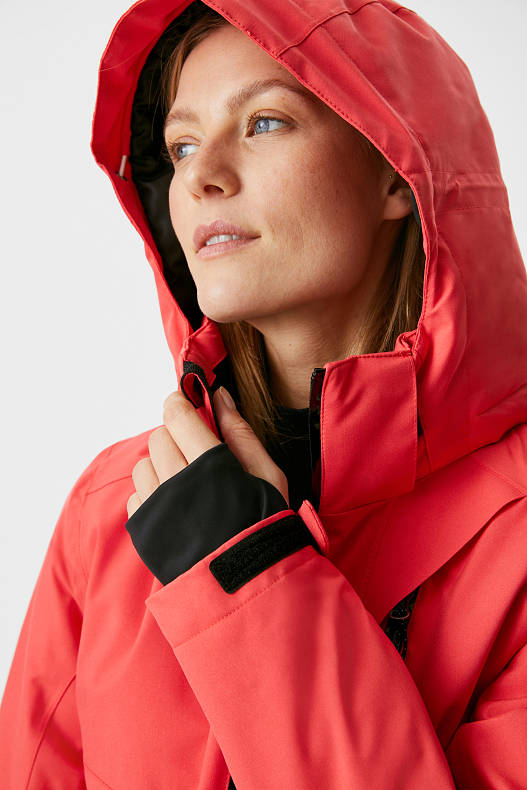 Femme - Veste de ski à capuche - BIONIC-FINISH®ECO - rouge