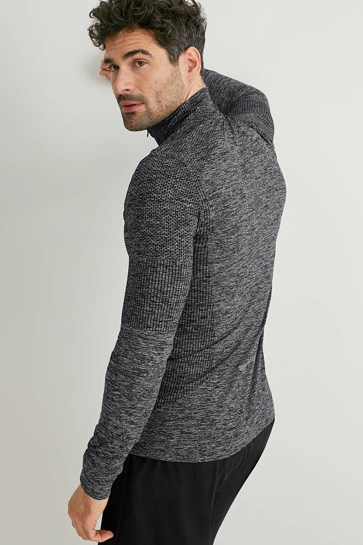 Trend - Funktions-Sweatshirt - Running - schwarz-melange