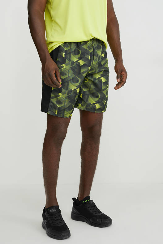 Trend - Funktions-Shorts - Running - dunkelgrün / schwarz