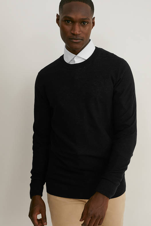 jumper with white shirt