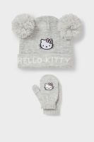 Hello Kitty - ensemble - bonnet pour bébé et moufles pour bébé