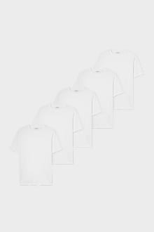 Heren - Set van 5 - T-shirt - biokatoen