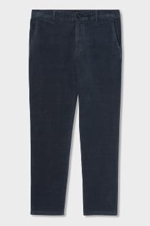 Men - Corduroy trousers - tapered fit - flex