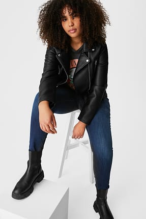 Chaqueta cuero mujer c&a clearance
