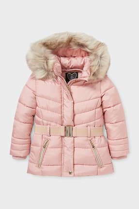 gefüttert Daunenjacke erhältlich in 2 Farben Urban Classics Mädchen Jacke Girls Hooded Puffer Jacket Größen 110/116-158/164 Winterjacke 