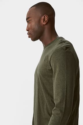 Camisetas manga larga hombre c&a clearance