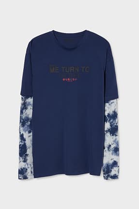 Camisetas manga larga hombre c&a clearance