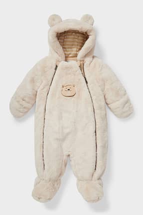 BabyPrem Babykleidung Schneeanzug Winteranzug Wagenanzug Nicki-Plüsch mit Kapuze BabyPrem Babykleidung Schneeanzug Winteranzug Wagenanzug Nicki-Plüsch mit Kapuze