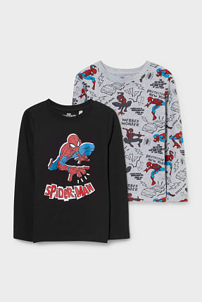 Pack de 2 - Spider-Man - camisetas de manga larga - algodón orgánico