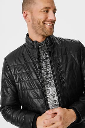 grüne lederjacke c&a