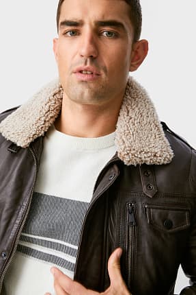 Lederjacke Jacken Herren C&a Lederjacke Herbstjacke Herren