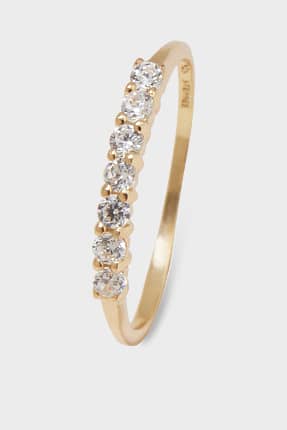SIX - anello con lustrini - argento 925 - dorato