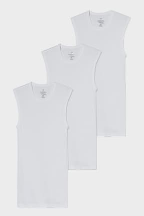 Multipack 3er - Unterhemd - Feinripp - Bio-Baumwolle