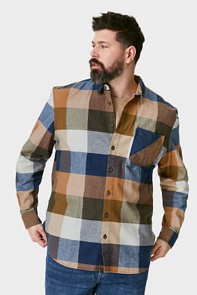 CLOCKHOUSE - flanellen overhemd - regular fit - kent - geruit