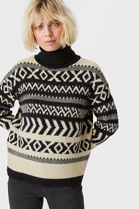 Damen Pullover Rollkragenpullover Herren C Und A Norweger Pullover